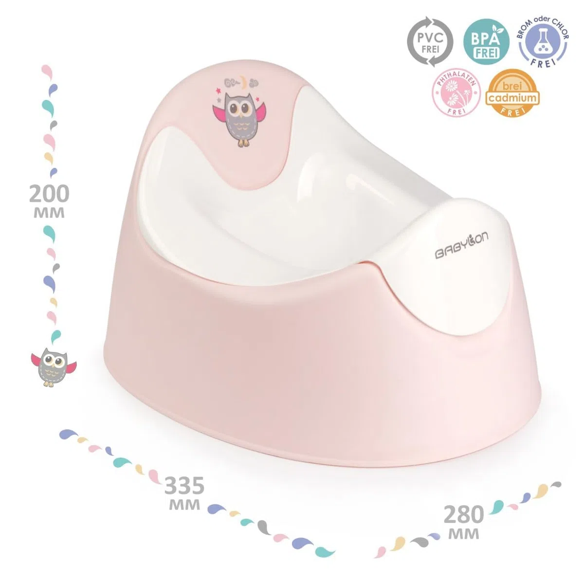 BABYLON Vasino per bambini Trio Vasino per bambini wc, colore: rosa