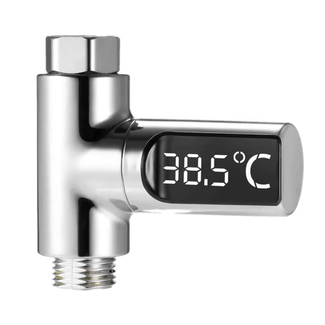 1 Pezzi Termometro per Rubinetto,Termometro da Doccia con Display a LED, Termometro per Doccia Ruotabile a 360 Gradi per Bambin
