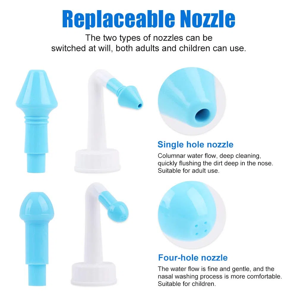 1 Set 300ml Irrigatore nasale NASSALE RISCULTO NASSALE Bottiglia NASSALE Lavaggio Lavaggio nasale Protezione del Naso Evitare la rinite allergica Adulti Bambini Neti Pot