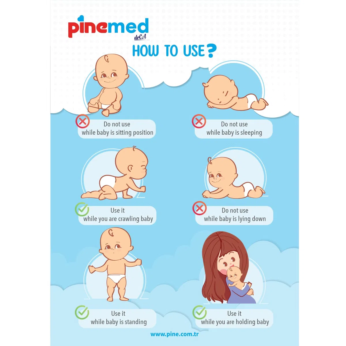 Pine Sacchetto per urina Med per bambini – pannolino usa e getta con sacchetto di raccolta delle urine integrato, ideale per campioni di urina per neonati e bambini, casa e clinica (L)