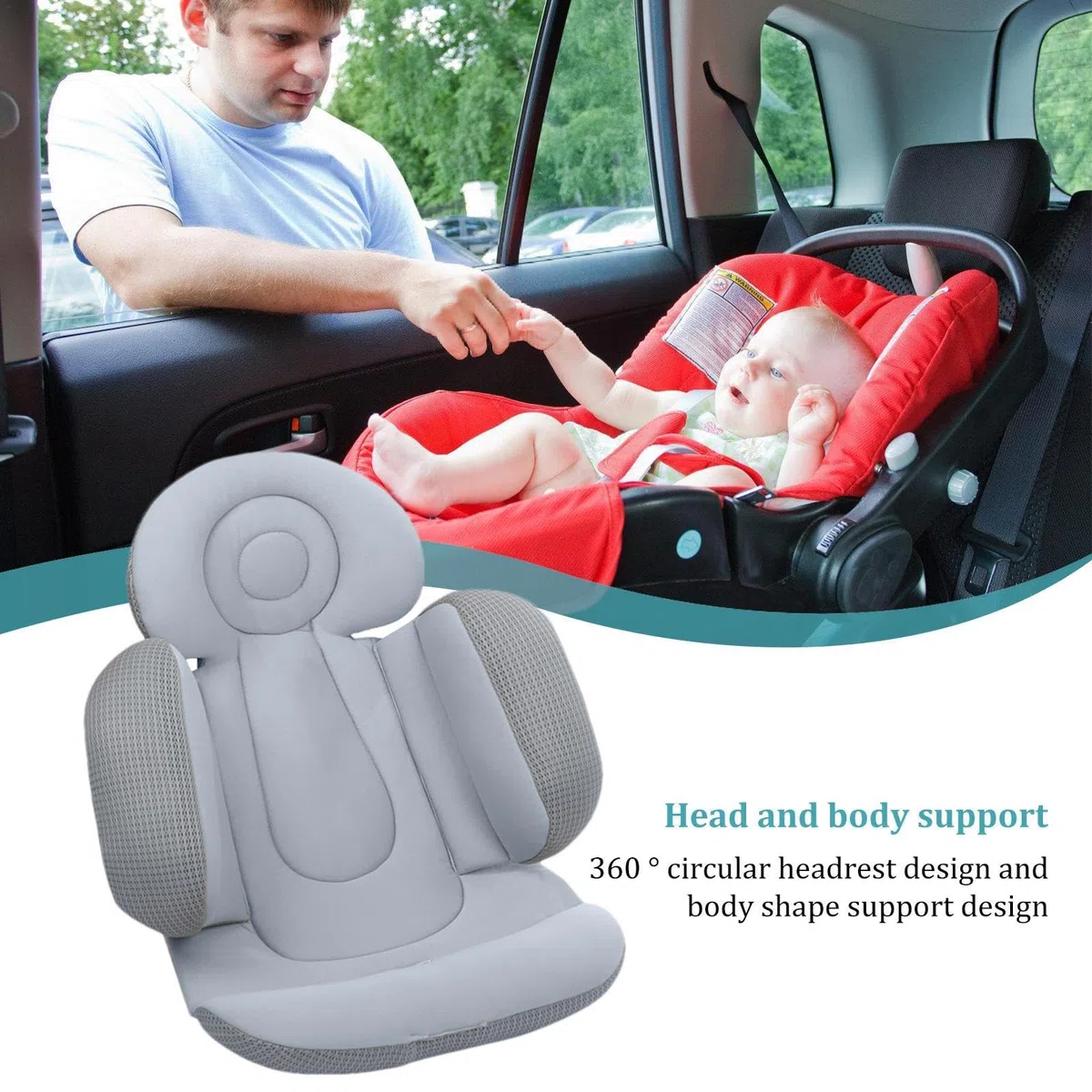 Supporto per la testa del seggiolino auto per neonato, cuscino per passeggino,Cuscino per inserto per seggiolino auto extra morbido | Cuscini per passeggini extra morbidi per il supporto del