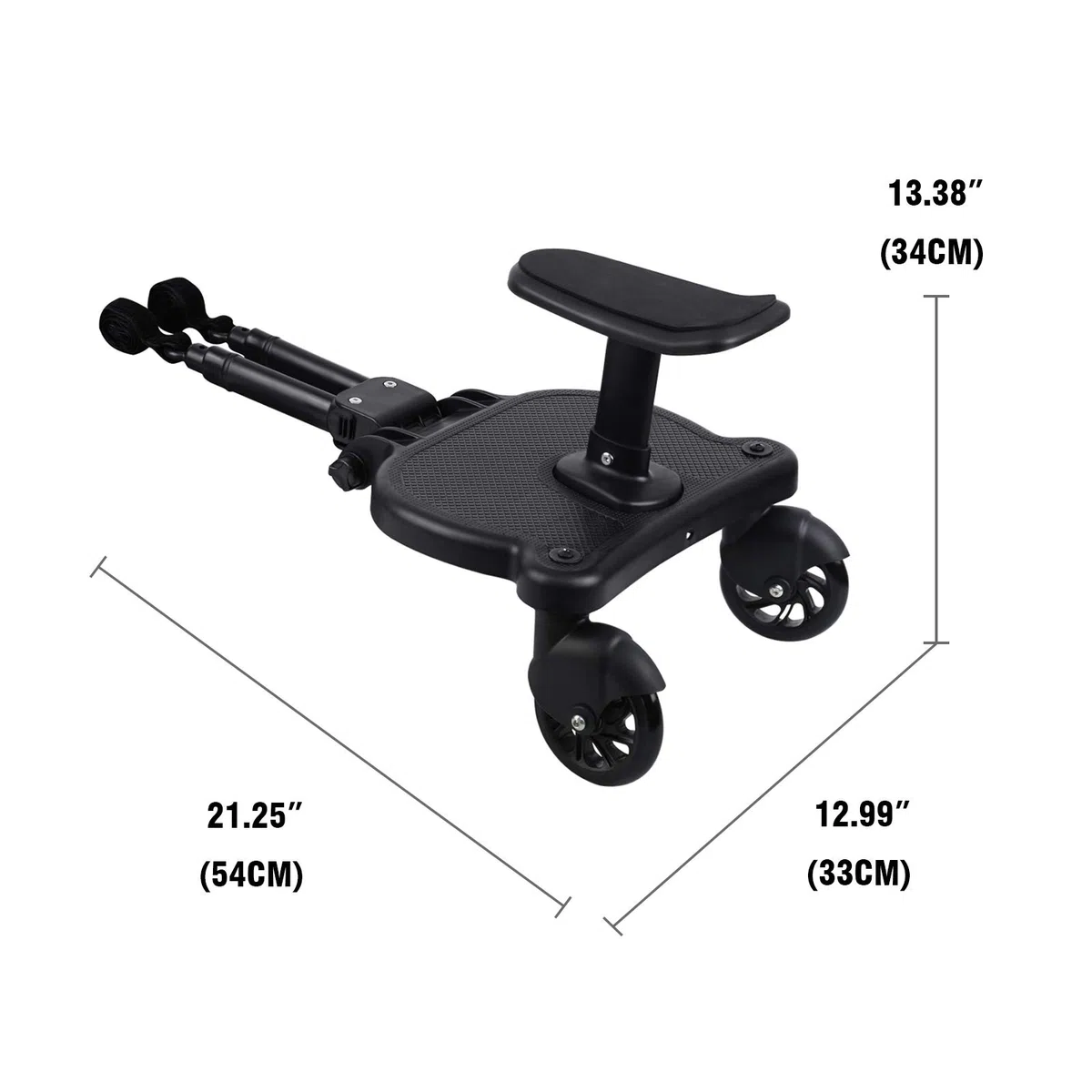 Nero Pedana Passeggino Con Seduta Rimovibile, Baby Jogger Pedana Buggy Board Per Bambini Di 2-6 Anni (25 kg)