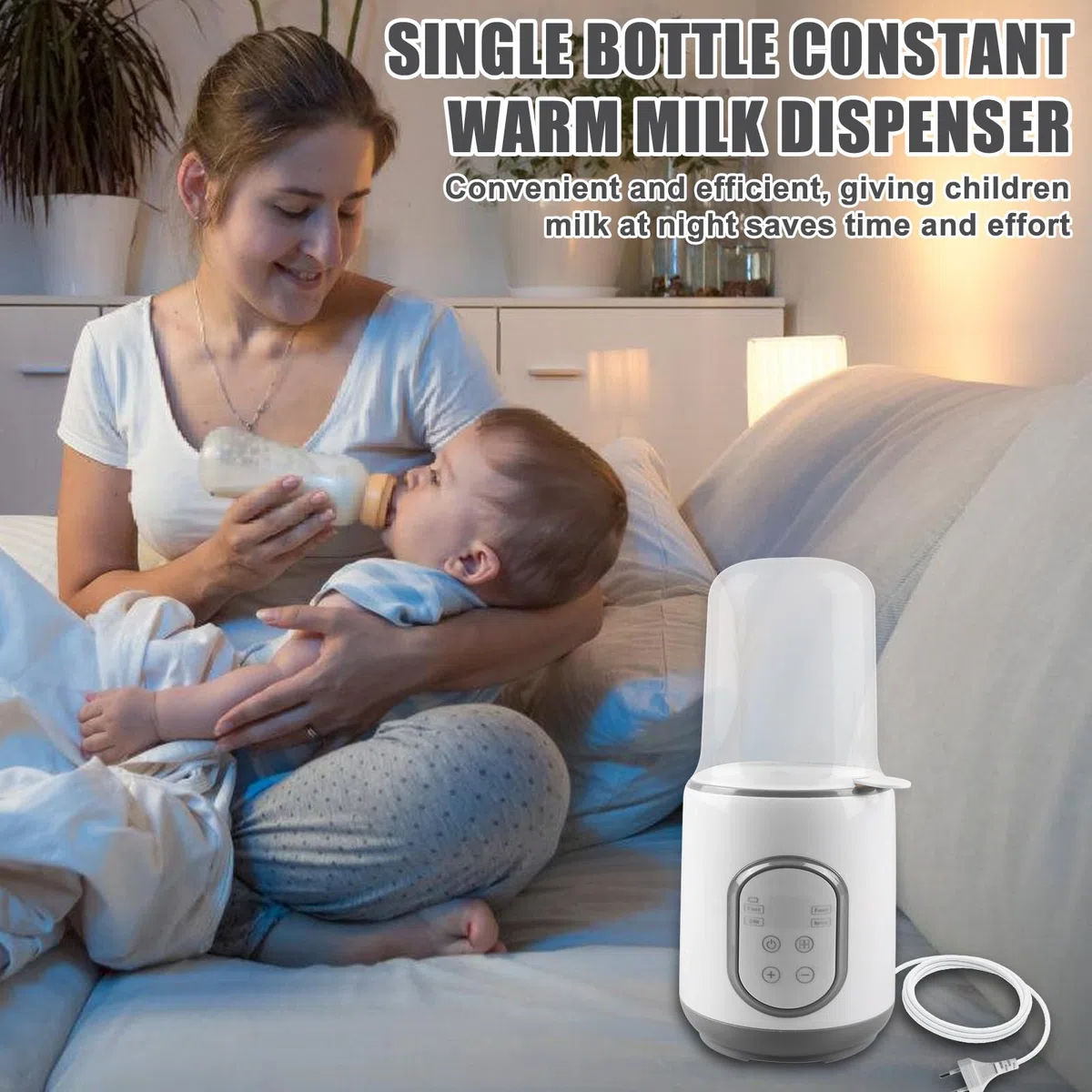 Scaldabiberon elettrico per biberon, sterilizzatore per biberon, per bambini, controllo preciso della temperatura, scalda latte con scongelamento, sterilizzazione