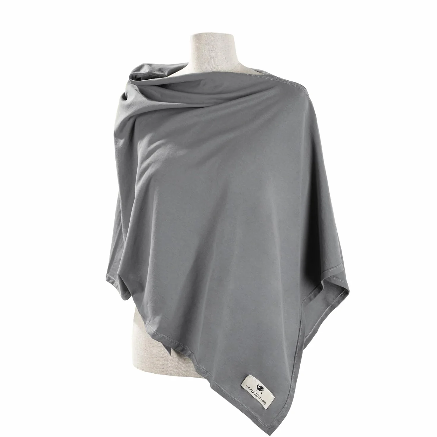 Julius Zöllner Panno da allattamento in 100% jersey di cotone, Oeko-TEX Standard 100, made in Germany, tinta unita Stone