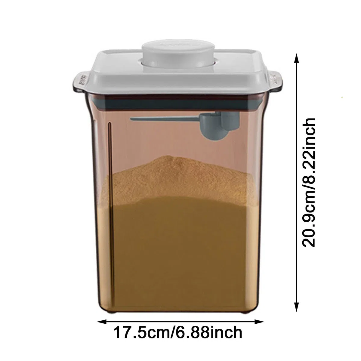 2.3L Contenitore Latte in Polvere, Contenitore in Polvere Sigillato con Coperchio, Dispenser per Latte In Polvere, Anti-UV, Guarnizione a Prova Umidità, per Cereali, Latte in Polvere