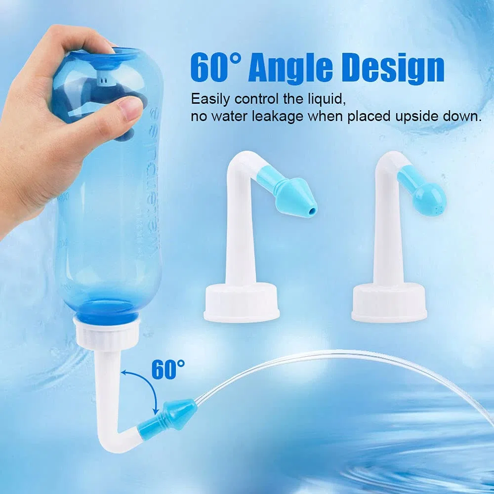 1 Set 300ml Irrigatore nasale NASSALE RISCULTO NASSALE Bottiglia NASSALE Lavaggio Lavaggio nasale Protezione del Naso Evitare la rinite allergica Adulti Bambini Neti Pot