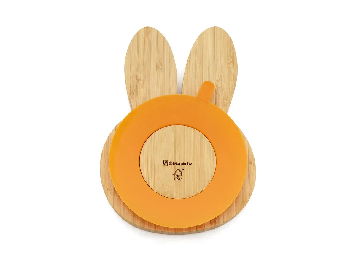 Zilverstad - Piatto in bambù Miffy + posate 2 pz in acciaio inox