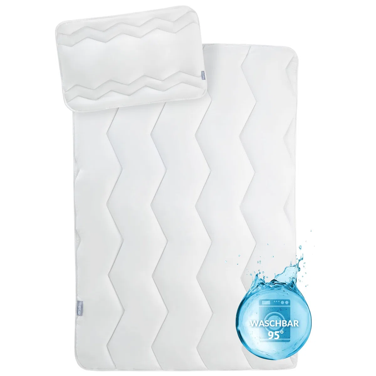 Sei Design Set Letto per bambini (cuscino bambino 40 X 60 + coperta bambino100 X 135). Privo di sostanze nocive secondo OEKO-TEX Standard 100 e per chi soffre di allergie