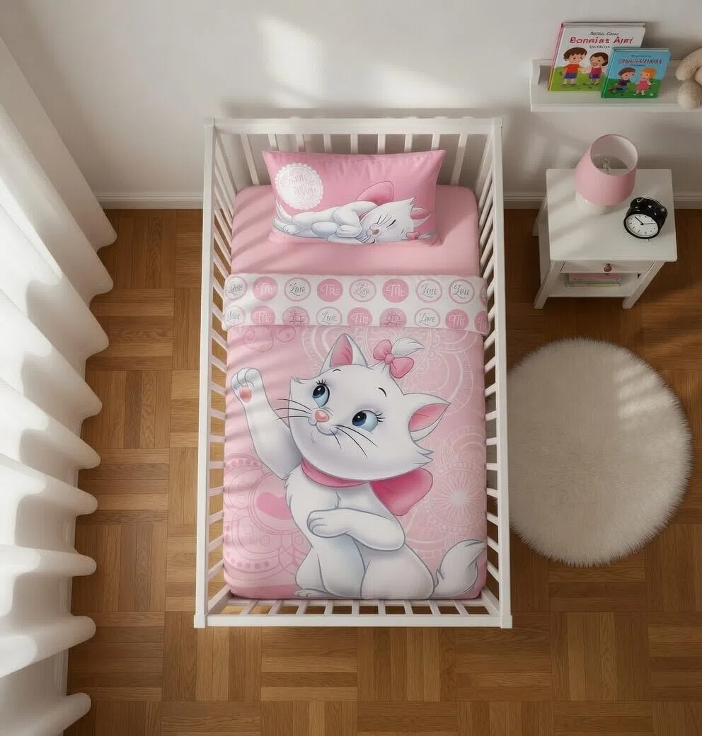 Marie Aristocats - Set copripiumino 100 x 135 + 40 x 60 cm