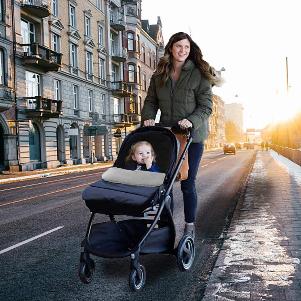 auvstar Sacco Passeggino Universale, Coprigambe Passeggino Universale 3 in 1 Passeggino Tappetino Coprigambe Passeggino Bunting Bag Impermeabile Antivento Freddo Staccabile (Grigio)