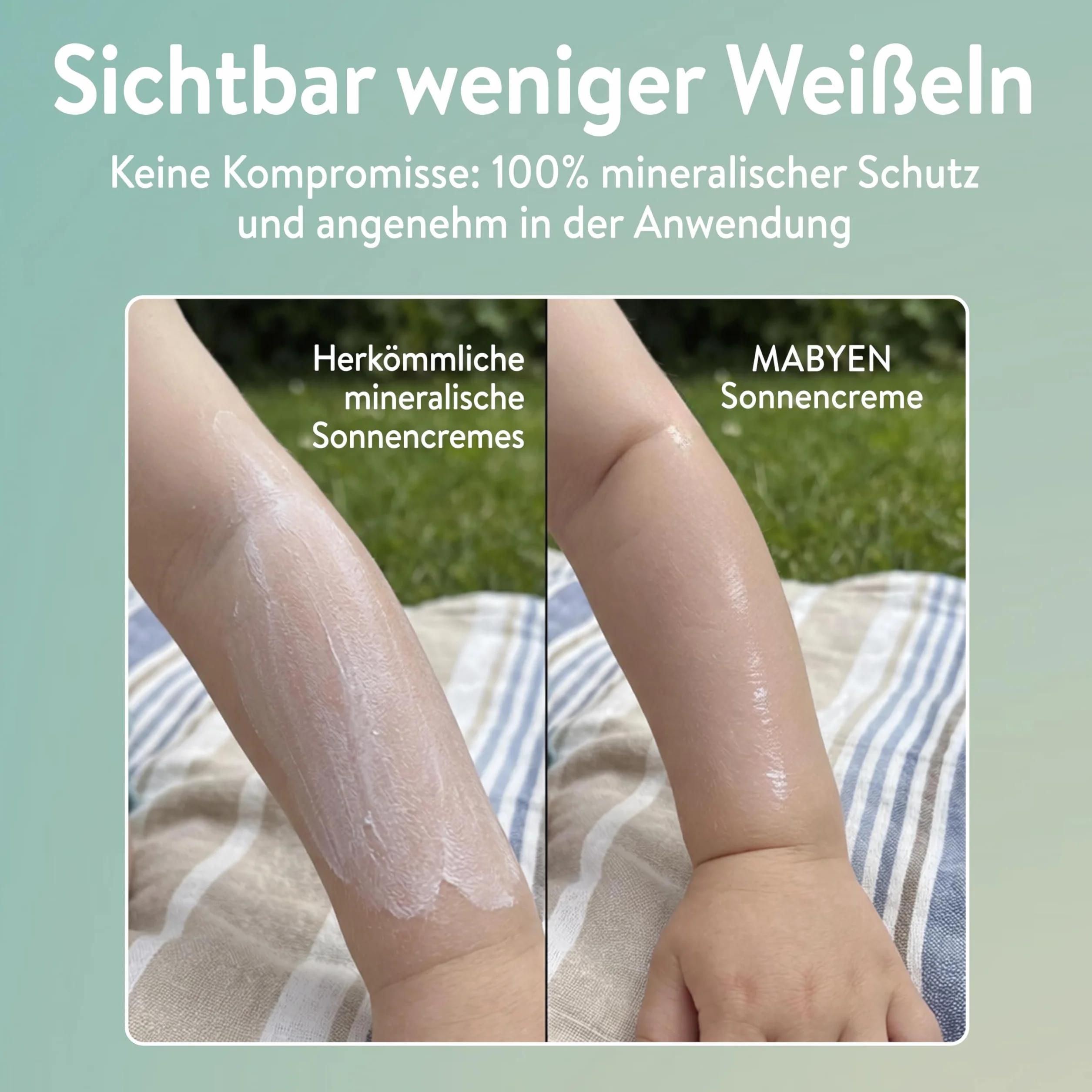 MABYEN Baby & Kids Crema solare SPF 50 e After Sun Lotion Set, filtro UV minerale al 100% in ossido di zinco, senza profumo, COSMOS Natural, 100 ml + 180 ml