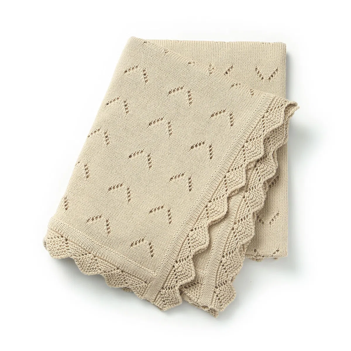 Coperta per Bambini Traforata 100% Cotone Traspirante per Lettino e Passeggino per Neonati Ragazzo Ragazza, Swaddle, Cameretta 100x80cm Khaki