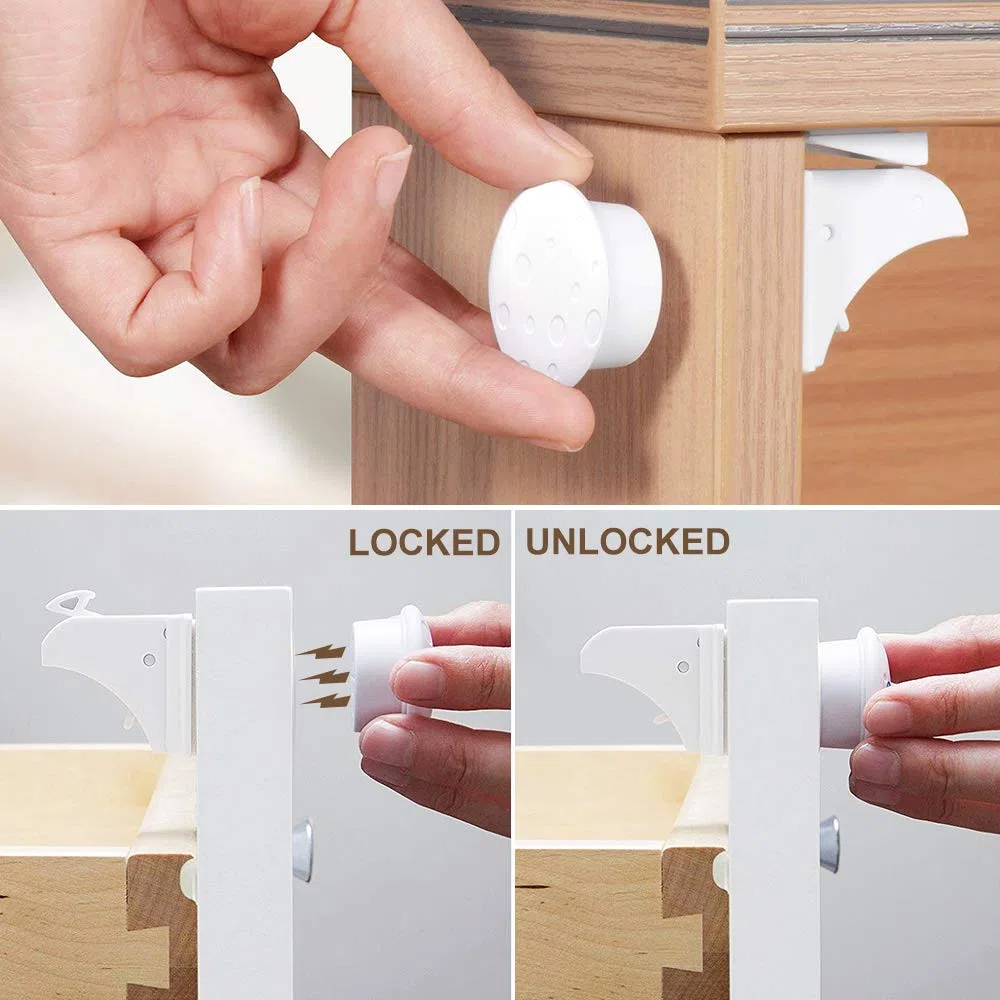 36 PCS Kit di Sicurezza per Bambini, 8 Protezione Spigoli e Angoli 10 Coperchio di Protezione Della Presa 8 Blocchi per Porta 8 Blocchi per Armadio e Cassetto Armadio e 2 Chiave