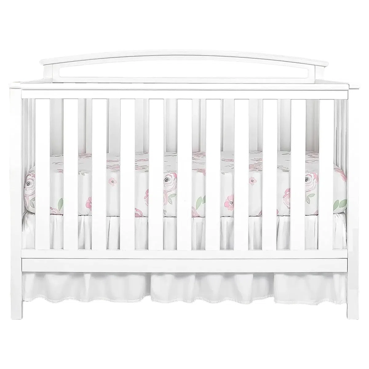 Gonne bianche per lettino per culla, gonna per biancheria da letto per bambini per culla per neonati o ragazzi, 28x52x14 pollici