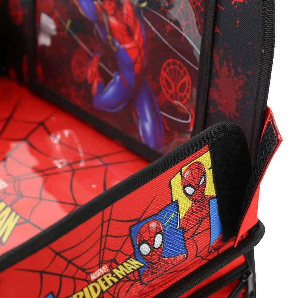 Tataway Marvel Spiderman Tavolino da Viaggio Auto - Vassoio Bambino con grafiche Uomo Ragno - Comodo e Regolabile - Tavolo con Tasche Portaoggetti - Ripiano Multifunzione per Disegni e Snack Auto
