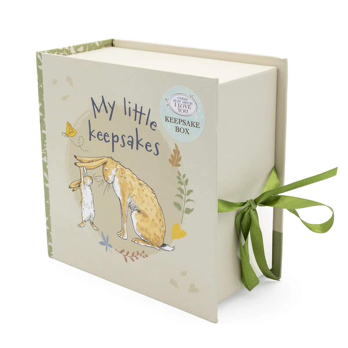 Guess How Much I Love You, scatola dei ricordi per bambini, con 6 cassetti, per i ricordi dei neonati, regalo per bambini, con chiusura a nastro, regalo con licenza ufficiale