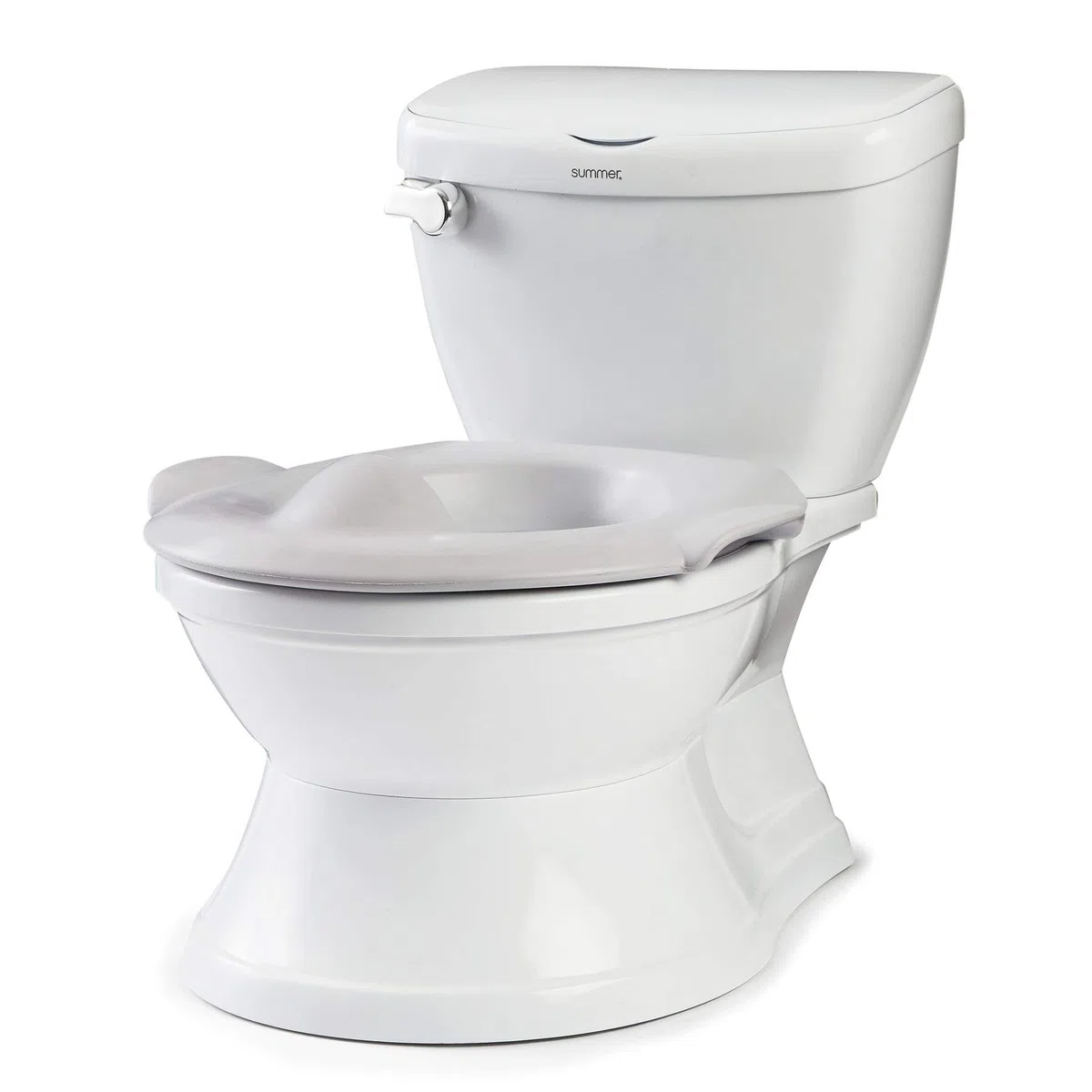 Vasino Sonoro Bambini 2-in-1 che si trasforma in riduttore WC! Summer Infant Train & Transition, divertente transizione alla toilette da adulti, tavoletta rimovibile, suono sciacquone, porta salviette