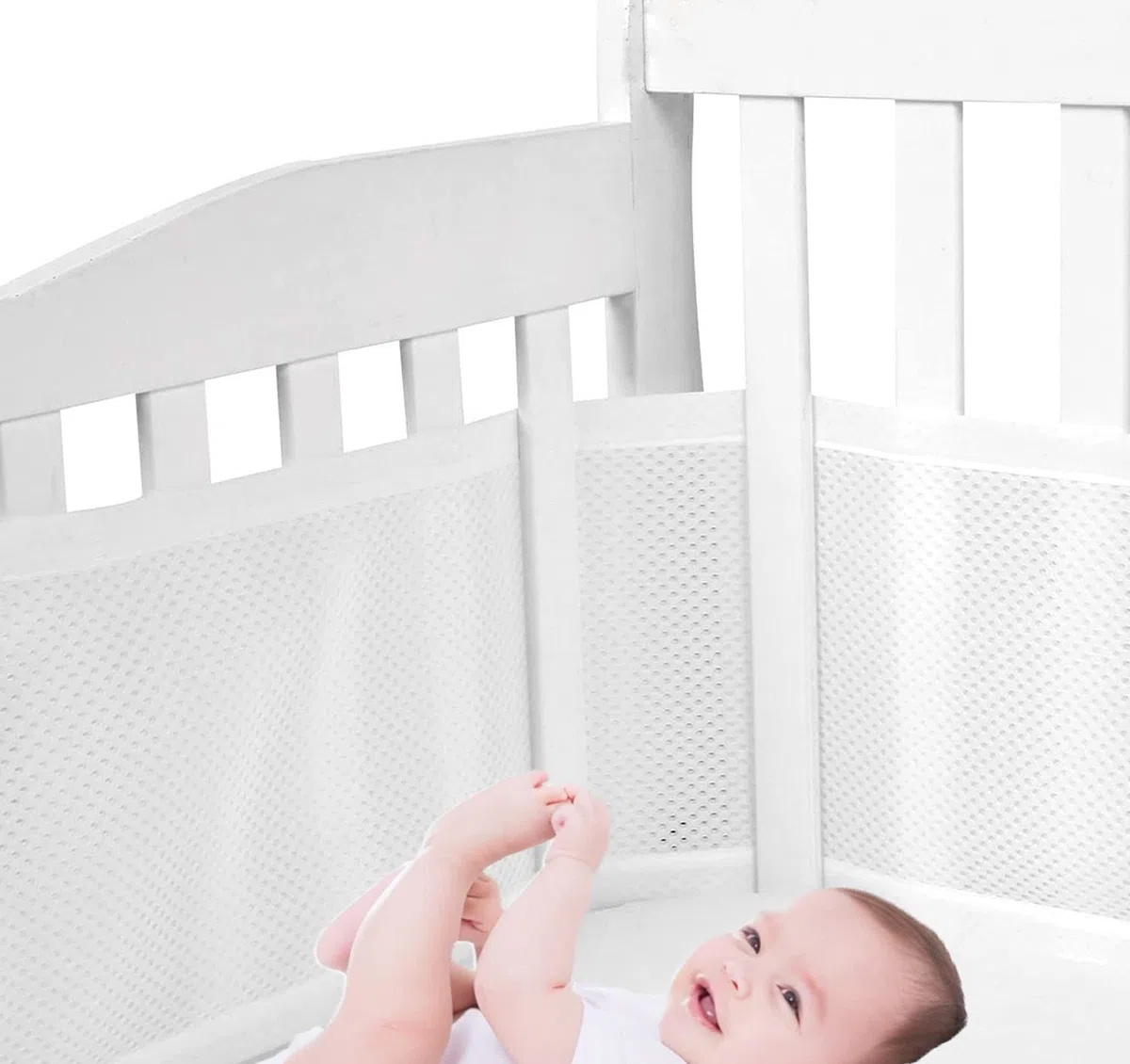 Paracolpi Lettino, Neonato Paraurti 4 Lati Lettino Involucro Paraurti in tessuto traspirante Baby protezione angoli letto