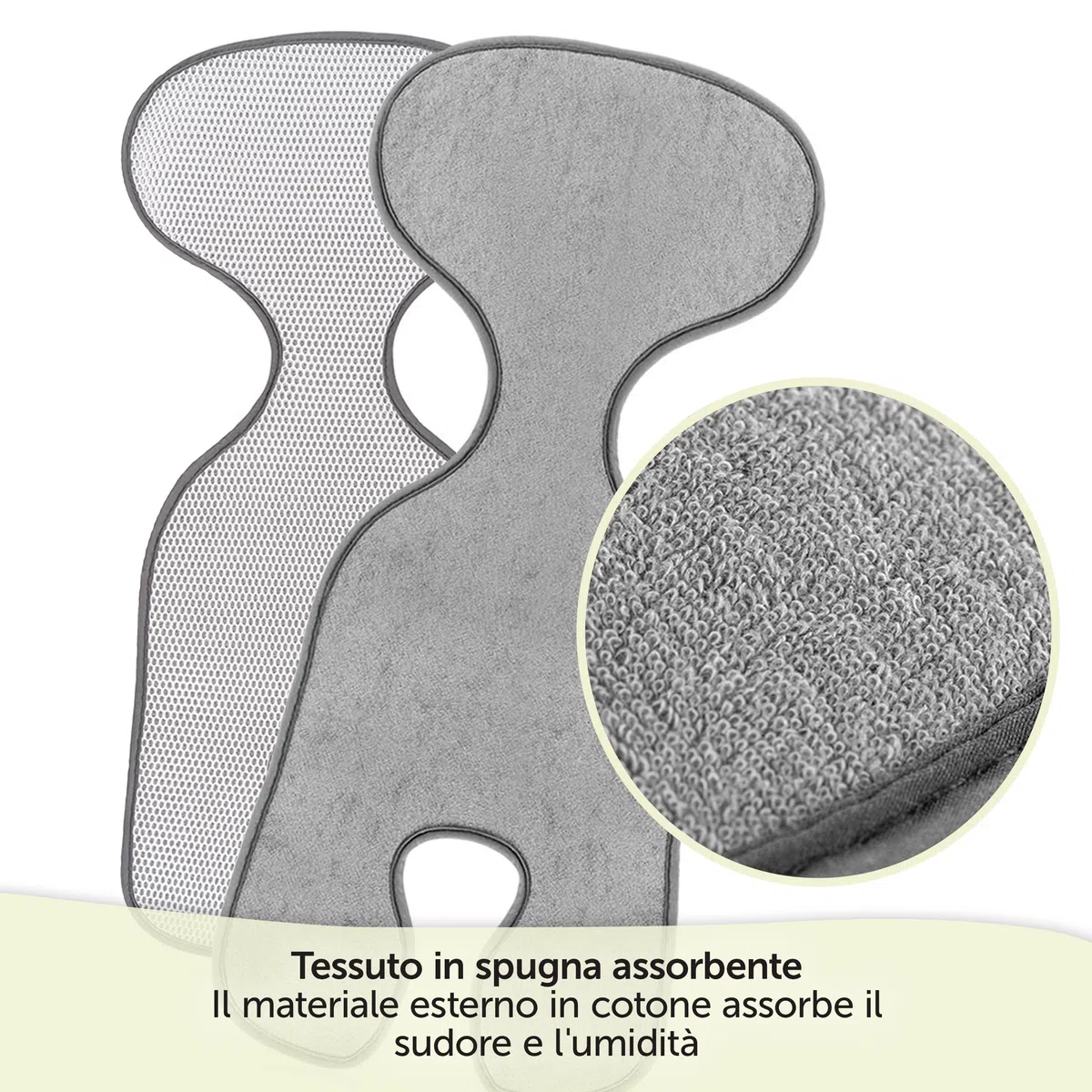 Zamboo Copriseggiolino Auto Bambini Universale per Ovetto Auto Gruppo 0+ - Protezione Seggiolino Auto Bambini Traspirante e Antisudore - Grigio