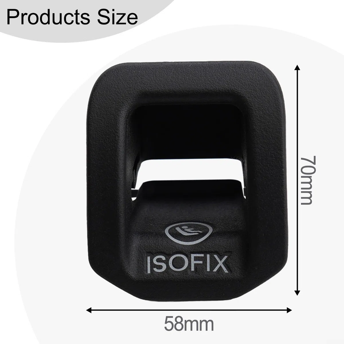 Copertura ISOFIX per seggiolino per bambini, in ABS, nera, con montaggio ISOFIX per classe CLA GLA W176, nero