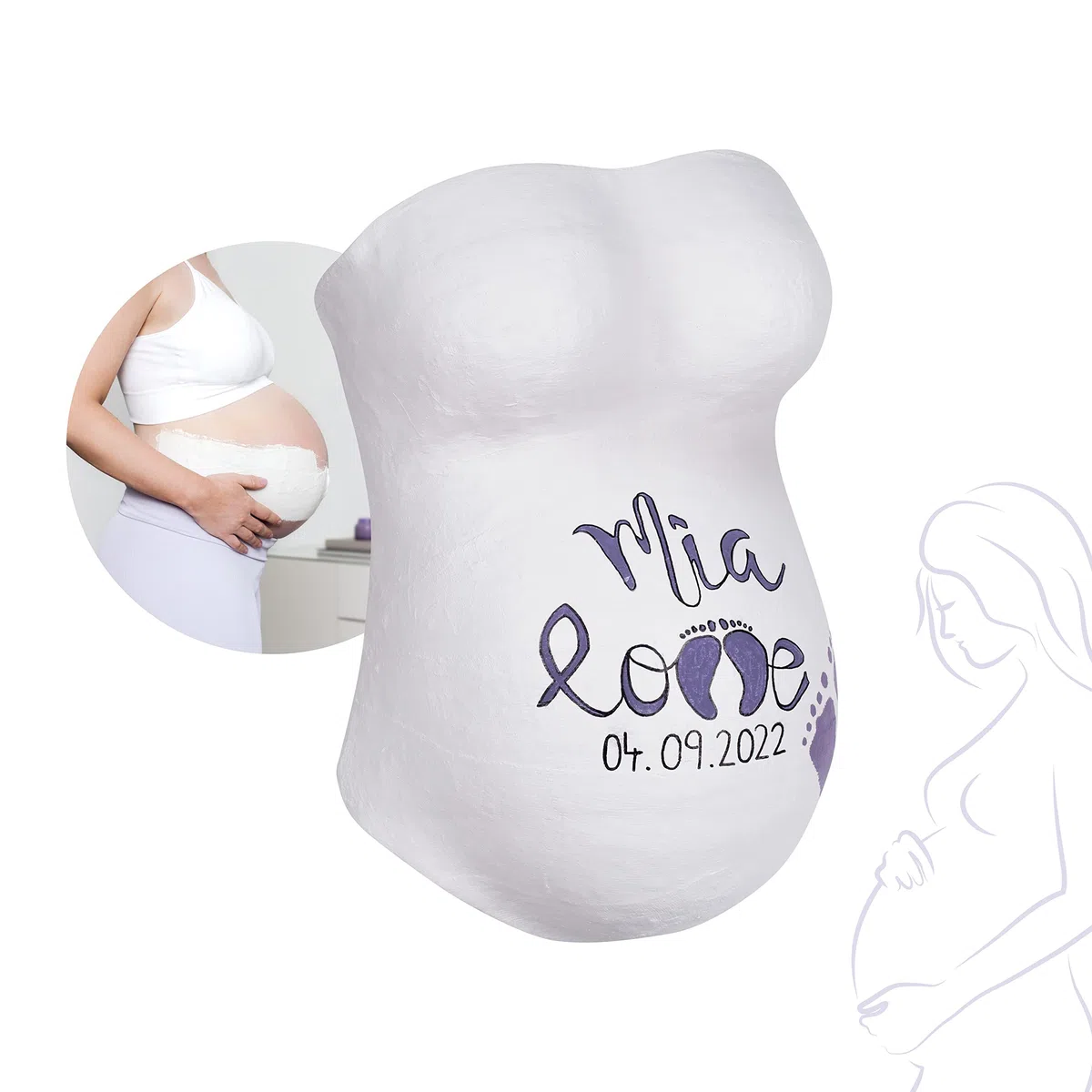 reer mama set per il calco della pancia