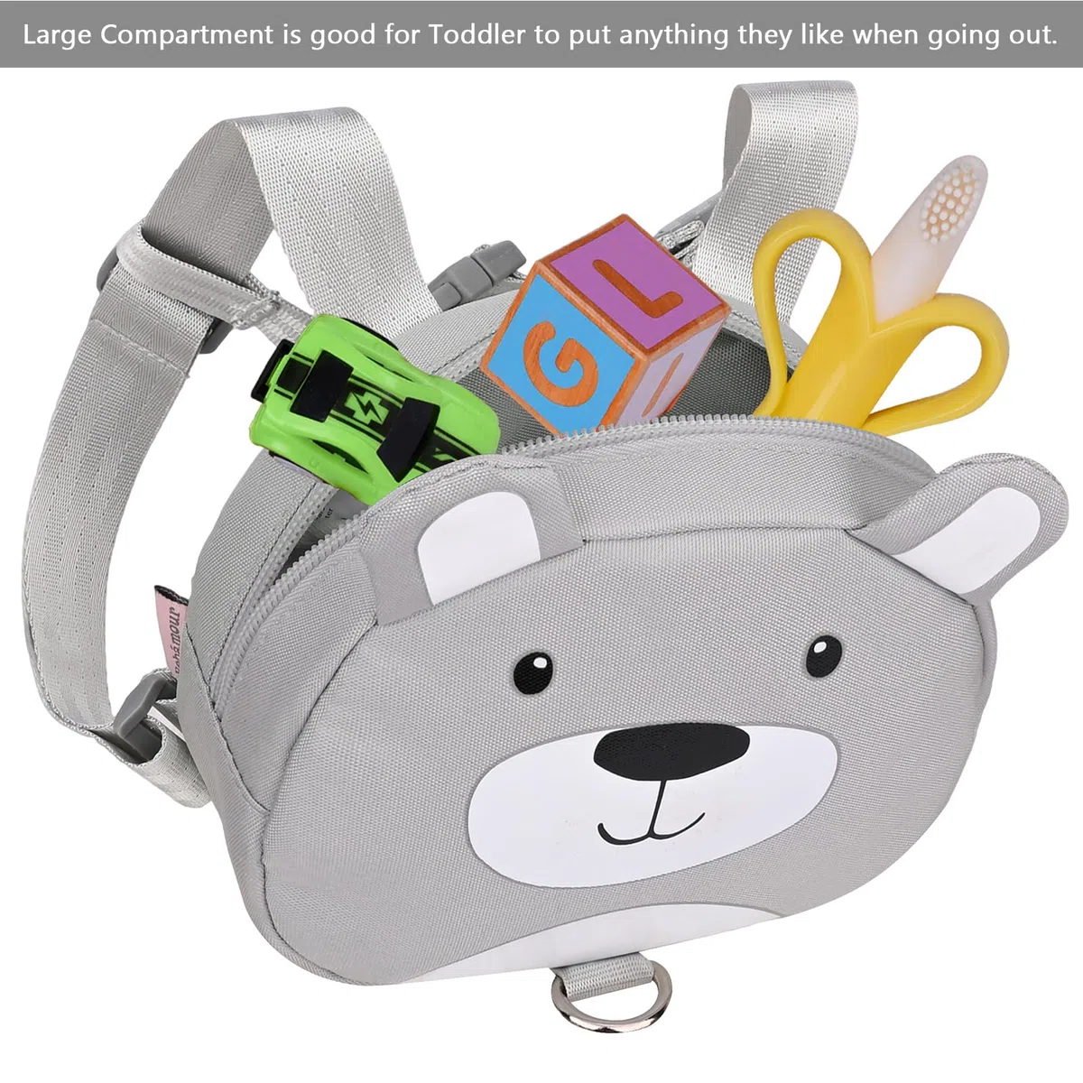 Bebamour Baby Animal Zaino con redini di sicurezza, mini borsa con corde di sicurezza per bambini, zaino portatile, zaino con cinture di sicurezza per ragazzi e ragazze,