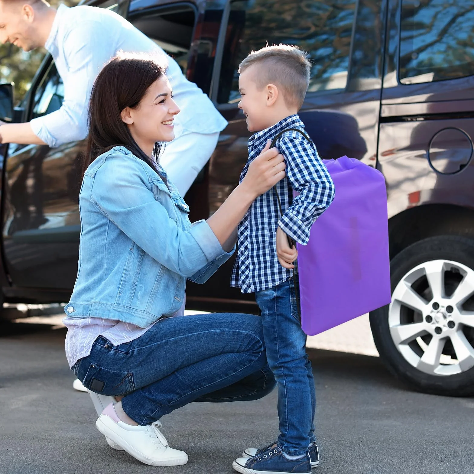 Vassoio da Viaggio per Bambini – Tavolino Auto per Bambini con 6 Pennarelli e 1 Custodia (Viola)