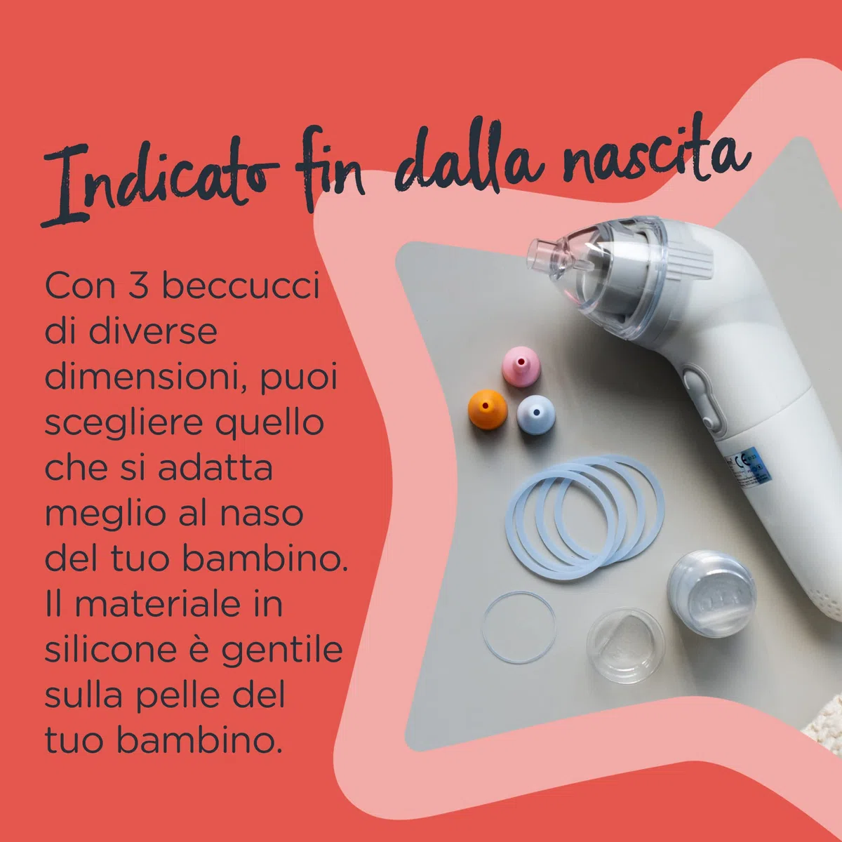 Tommee Tippee Aspiratore Nasale Elettrico per Neonati e Bambini Piccoli, Apparecchio per la Pulizia del Naso a Batteria per Alleviare la Congestione Nasale, 0 m+