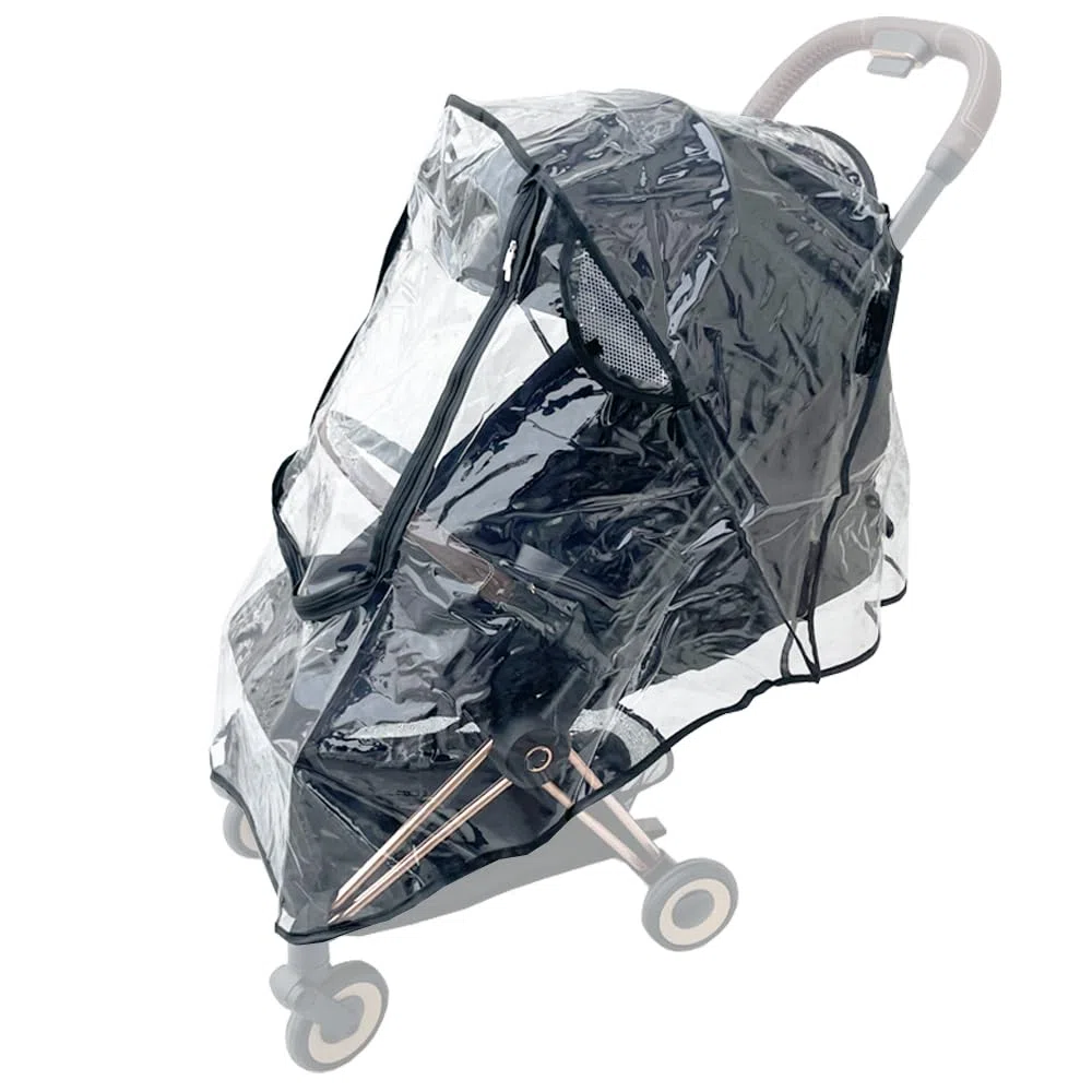 Copertura Antipioggia per Passeggino Compatibile con Cybex (Coya, Eezy Twist, Libelle), Antivento, Materiale EVA Trasparente, Grande Finestra Anteriore