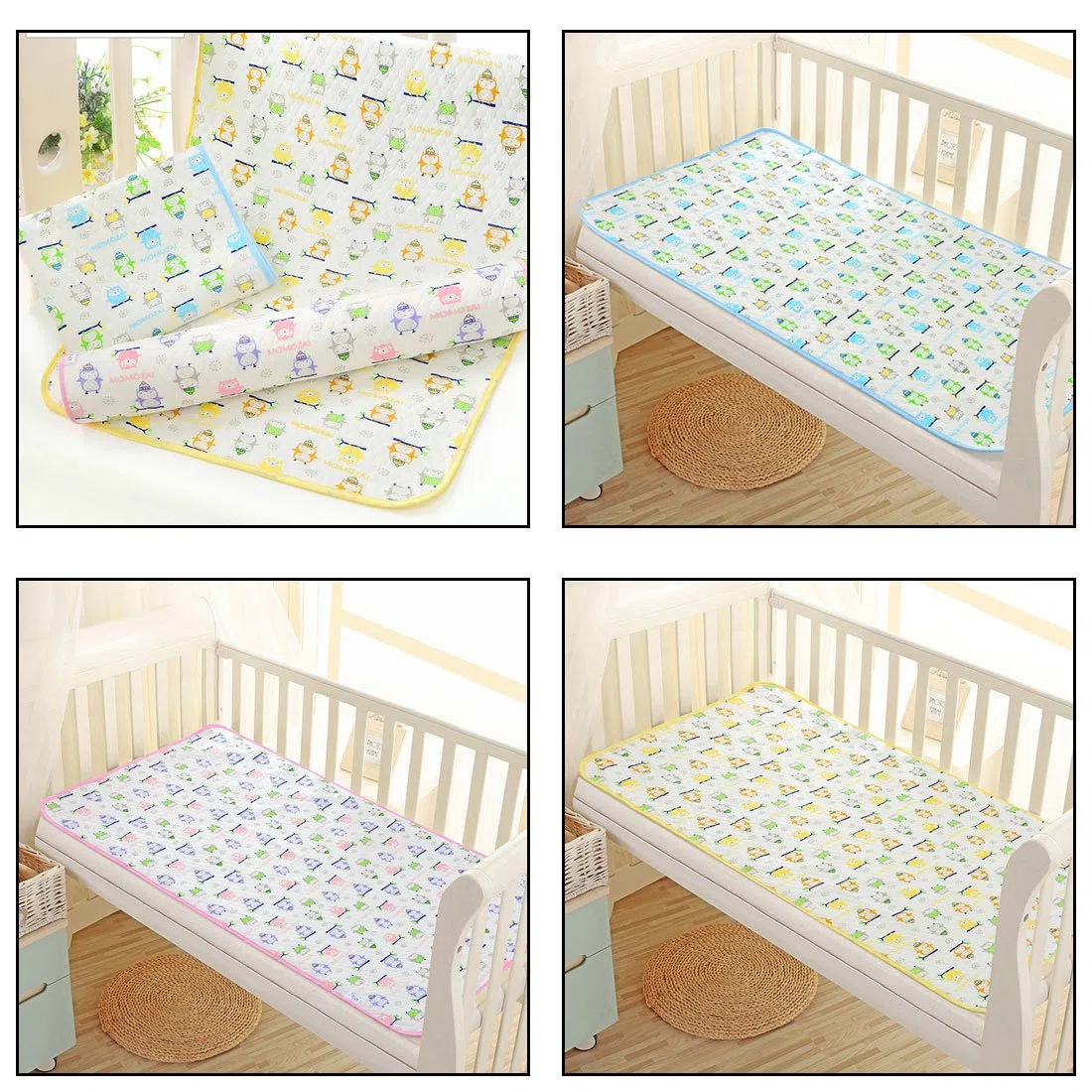 Protezioni Coprimaterasso Impermeabile per Bambino Neonato, Grandi Dimensioni 105 * 70 CM Tappetino Cambio Pannolino-Lenzuola Lavabile e Riutilizzabile per Viaggio, Casa, Lettino Rosa