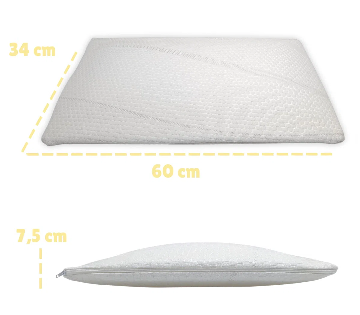Michelangelo HomeRelax Cuscino Bambino DISPOSITIVO MEDICO, 3 4 5 6 7 Anni Memory Foam, 60 x 34 cm, per Lettino, Made in Italy OEKO-TEX Ipoallergenico Anallergico Antiacaro Culla
