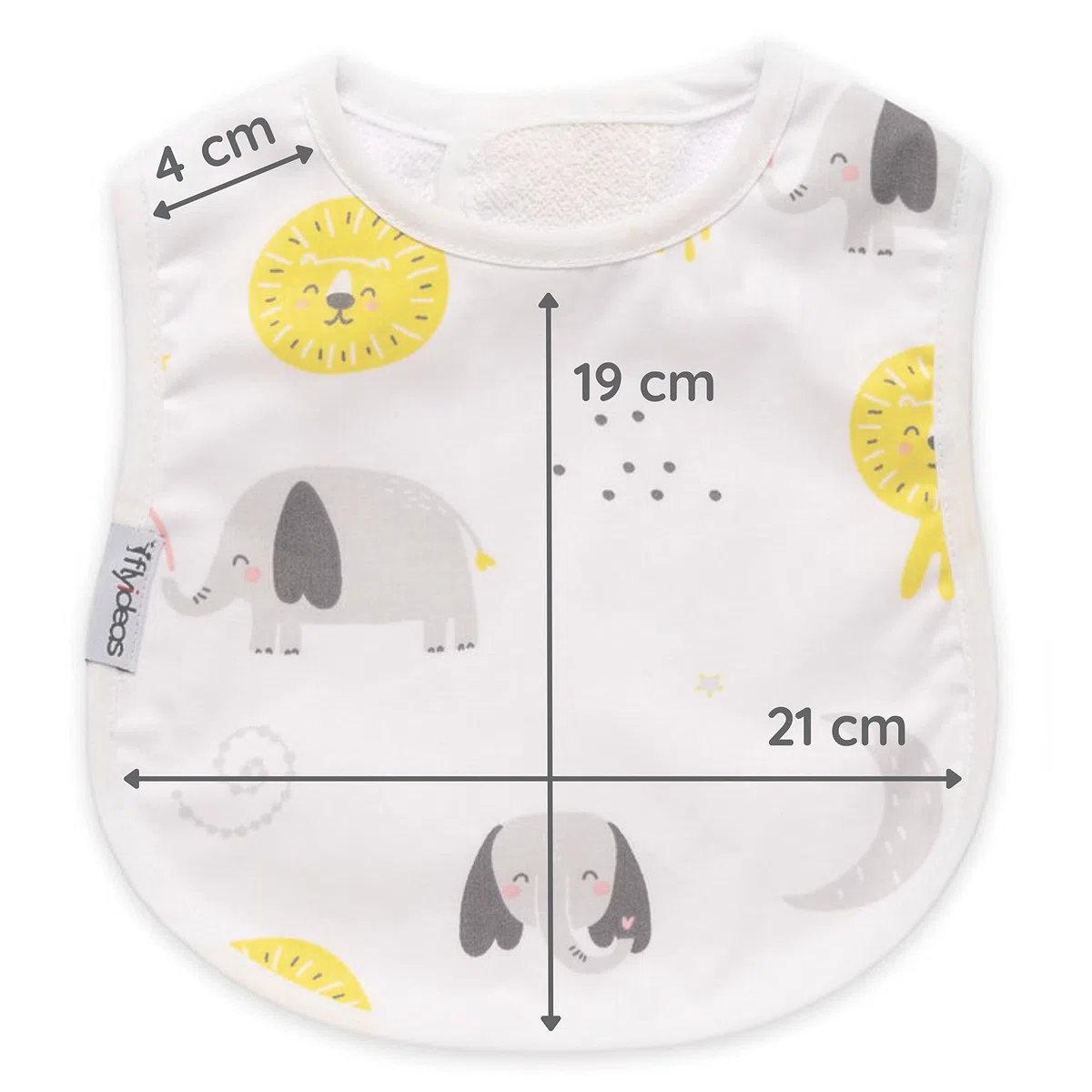 FlyIdeas Set Bavaglini Neonato Impermeabili 5 Pezzi - Bavette Pappa Svezzamento in Cotone Doppio Strato Idrorepellente, Idea Regalo per Neonati e Allattamento