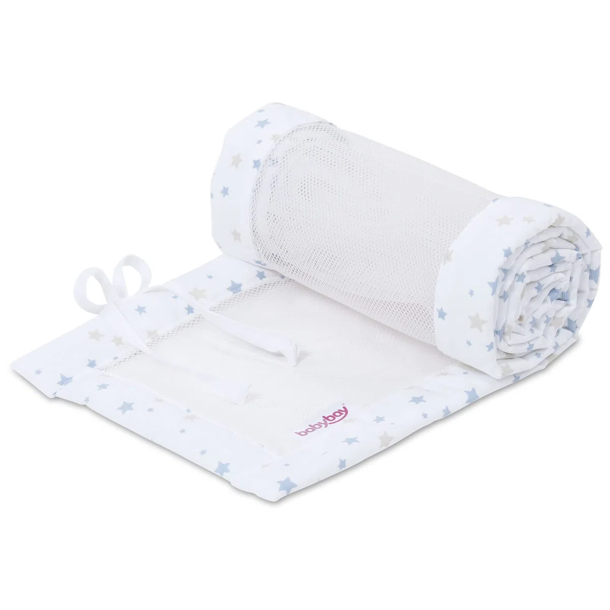 Babybay Babynest Mesh-Piqué Suitable For Model Original, White Starsmix Sand/Azure - 180 g
