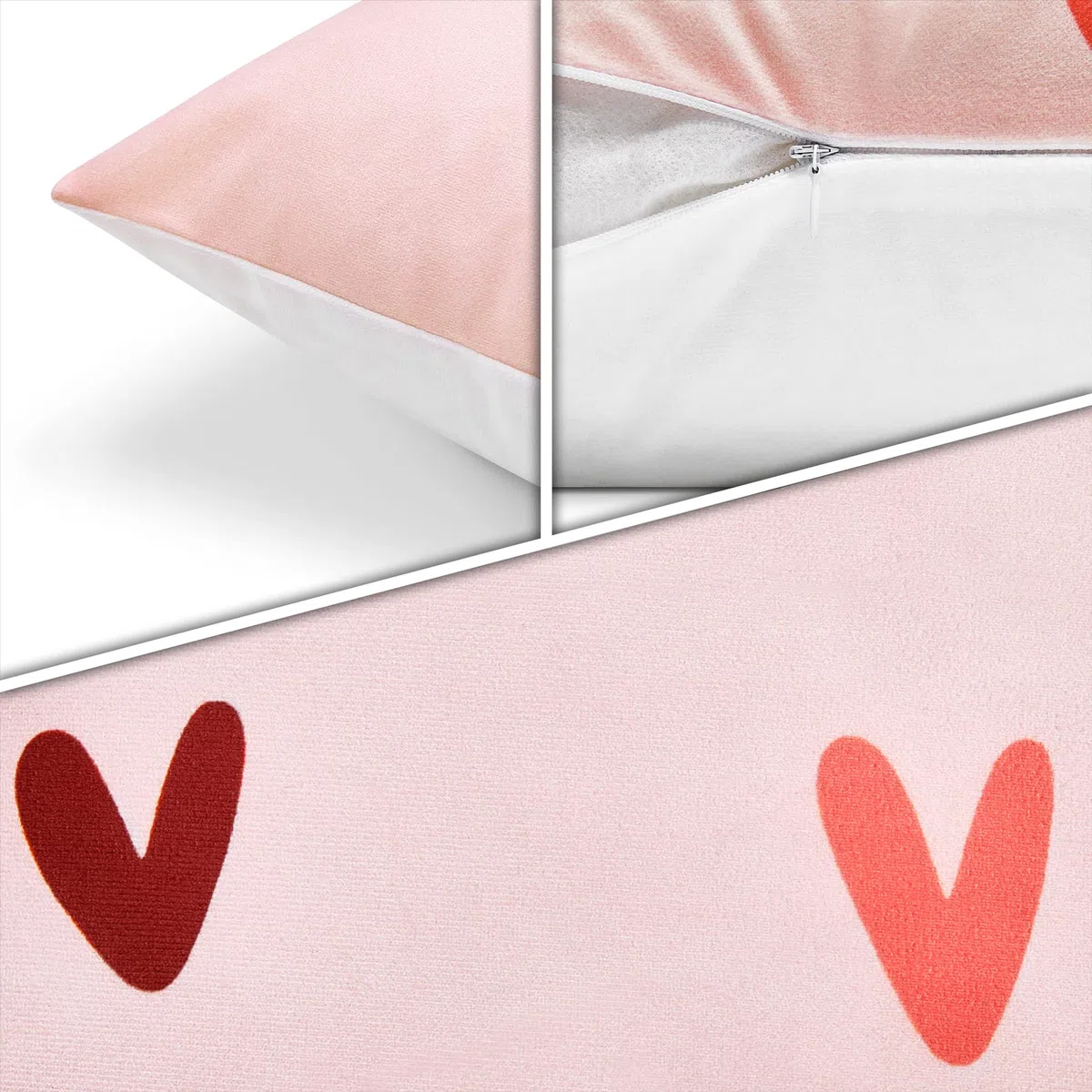 Paco Home Set di 2 federe 45x45 Cuscino Cuscino Fodera Asilo Nido Ragazze Ragazzi Bambini Deco Sole Cuore Camera Bambino